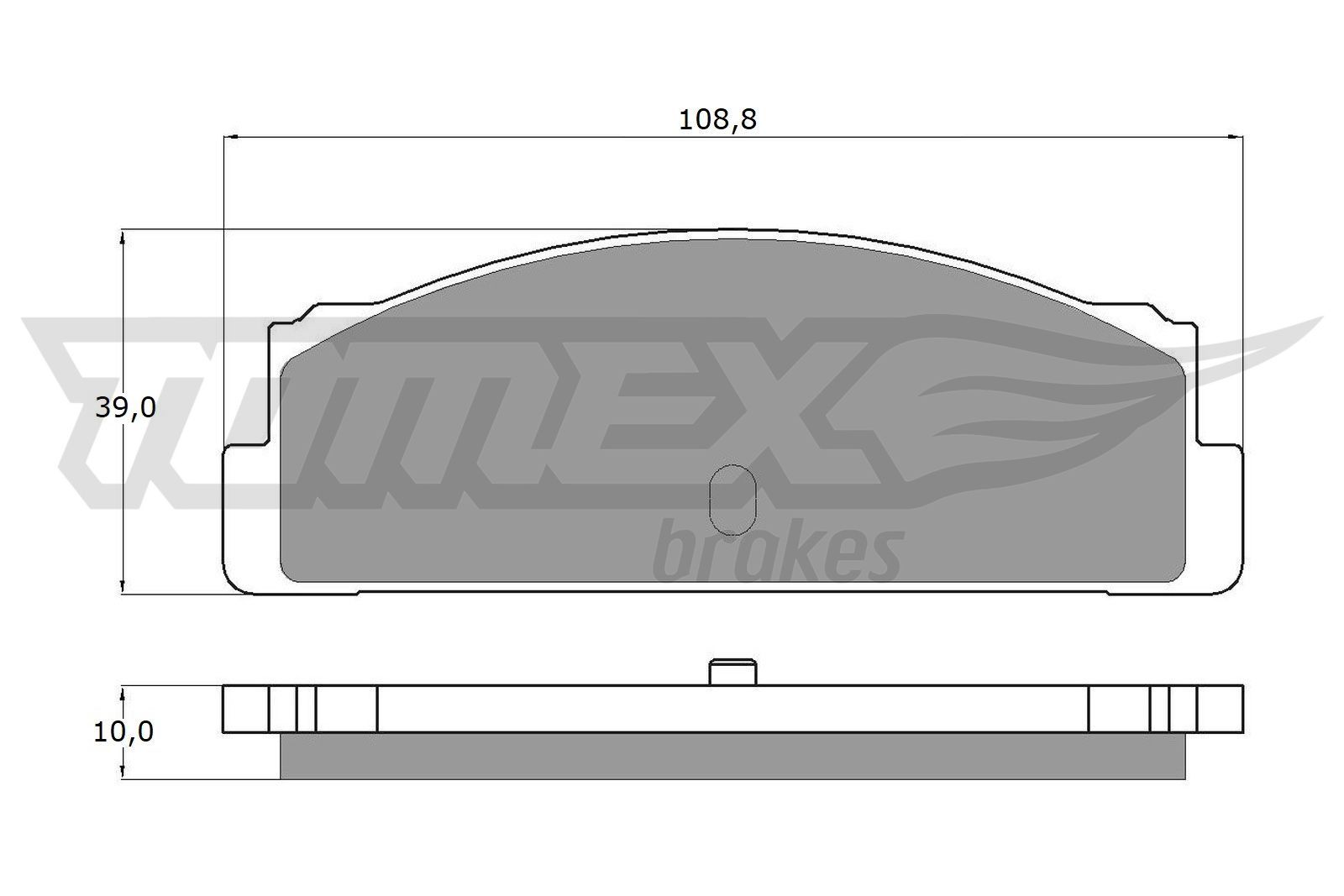 Obrázok Sada brzdových platničiek kotúčovej brzdy TOMEX Brakes  TX1024